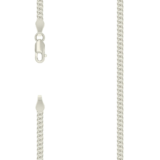 925 Silver Solid Miami Cuban Chain 2.5mm