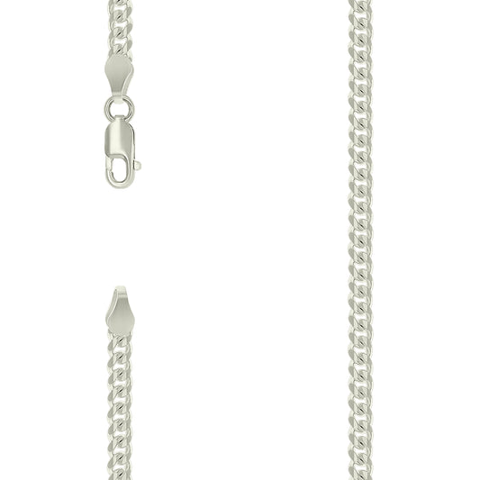 925 Silver Solid Miami Cuban Chain 3.5mm