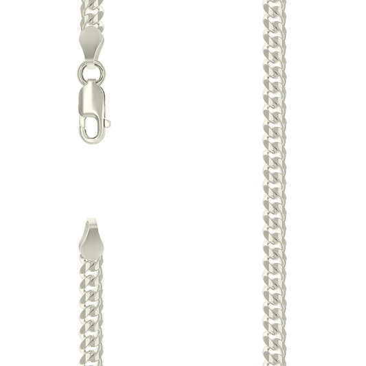 925 Silver Solid Miami Cuban Chain 4mm