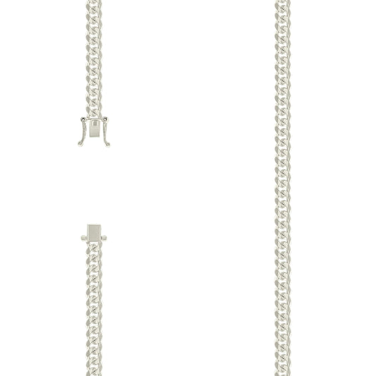 925 Silver Solid Miami Cuban Chain 5mm