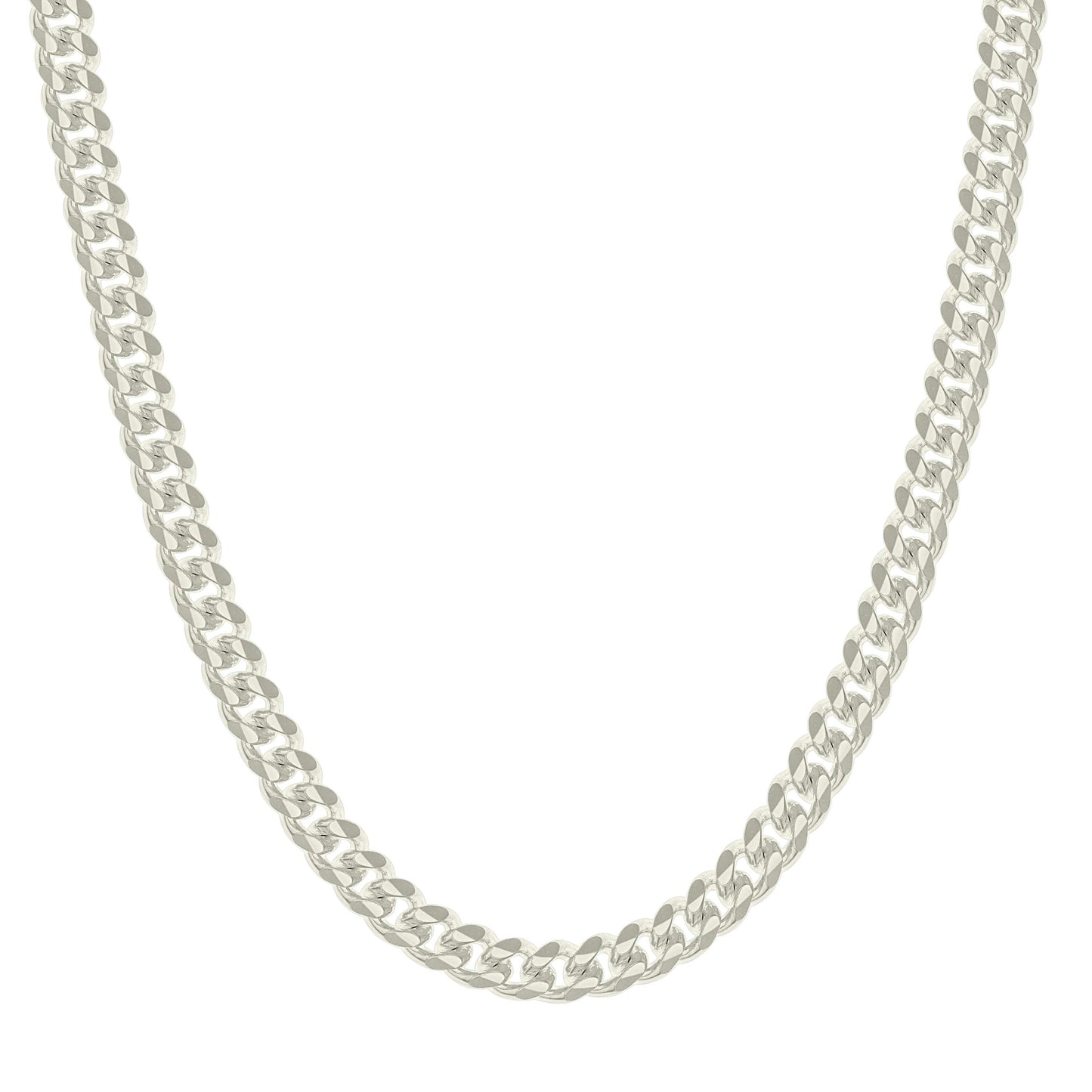 925 Silver Solid Miami Cuban Chain 7mm