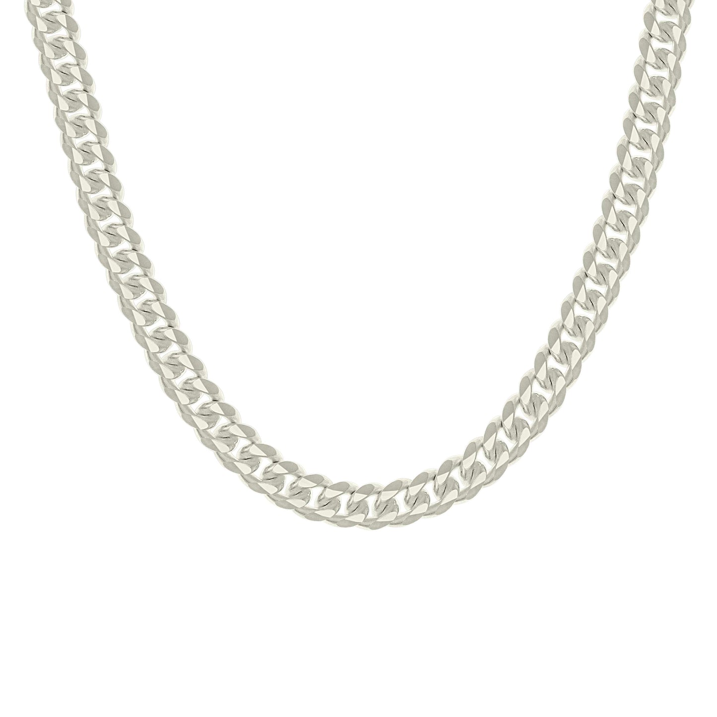 925 Silver Solid Miami Cuban Chain 8.4mm