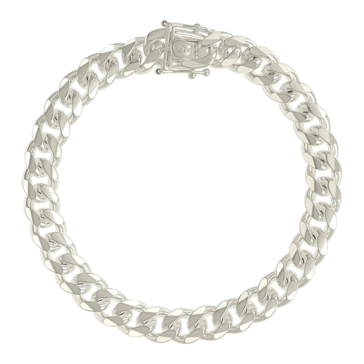 925 Silver Solid Miami Cuban Chain 8.4mm