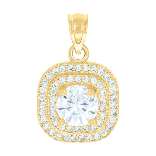 14Kt Gold Cz Pendant