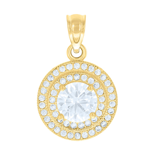 14Kt Gold Cz Pendant