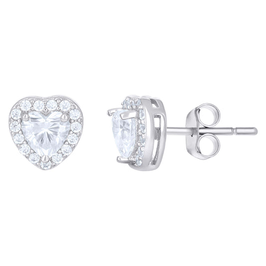 925 Sterling Silver Cz Earring