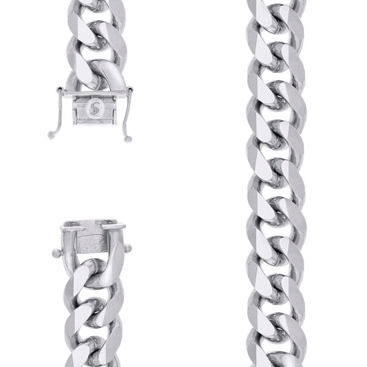 925 Silver Solid Miami Cuban Chain 18.5mm