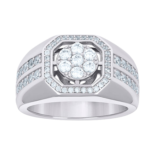 925 Sterling Silver 1.55Ctw Moissanite Ring S10