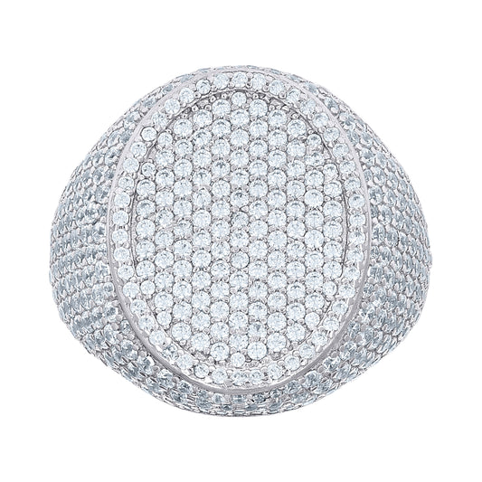 925 Sterling Silver 5.20Ctw Moissanite Ring S10