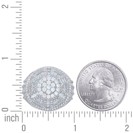 925 Sterling Silver R:2.88Ctw,B:4.1Ctw Moissanite