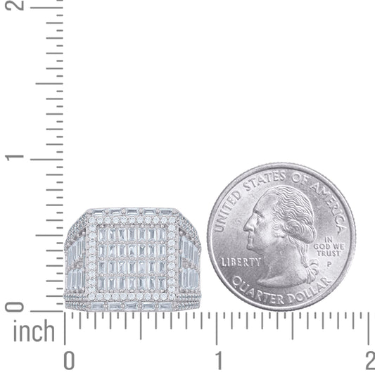 925 Sterling Silver R:1.11Ctw,B:4.69Ctw Moissanite