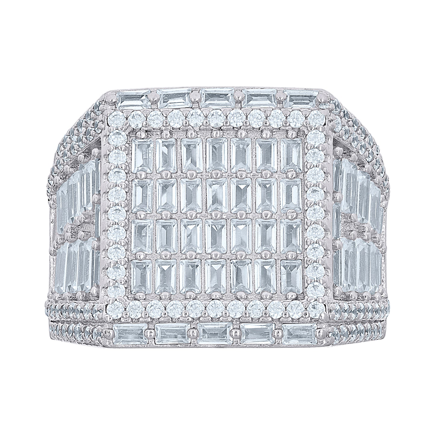 925 Sterling Silver R:1.11Ctw,B:4.69Ctw Moissanite