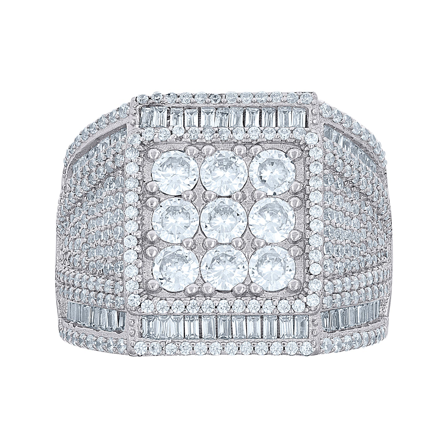 925 Sterling Silver R:3.65Ctw,B:1.28Ctw Moissanite