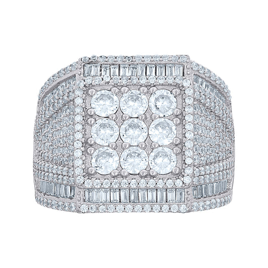 925 Sterling Silver R:3.65Ctw,B:1.28Ctw Moissanite