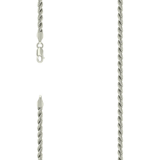 925 Silver Solid Rope Chain 4mm