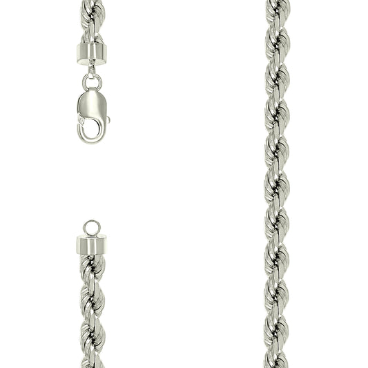 925 Silver Solid Rope Chain 7.5mm