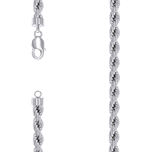 925 Silver Solid Rope Chain 7.5mm