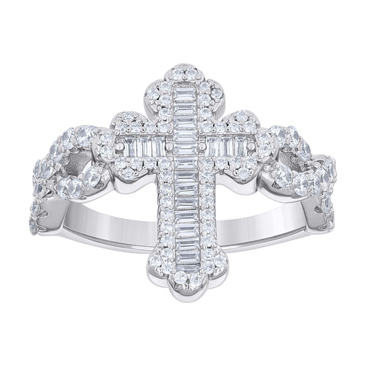 925 Sterling Silver Cz Ring S9