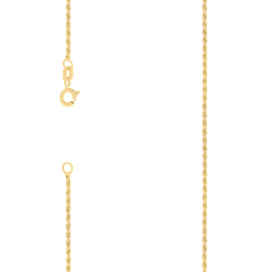 925 Silver Solid Rope Chain 1mm