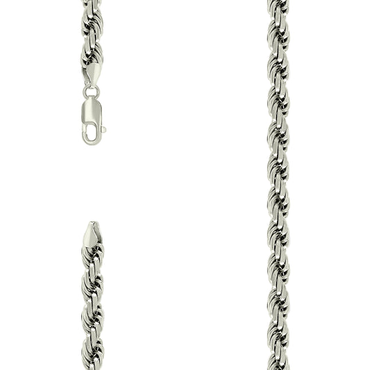 925 Silver Solid Rope Chain 7mm