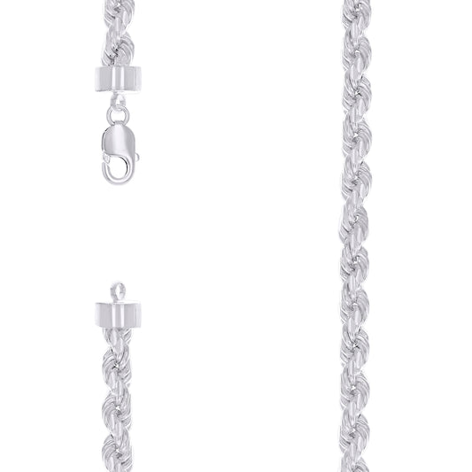 925 Silver Hollow Rope Chain 7.5mm