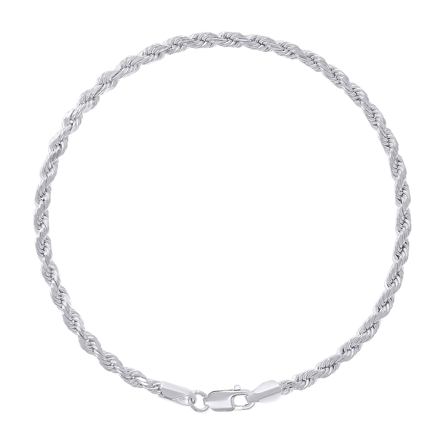925 Silver Hollow Rope Chain 3mm