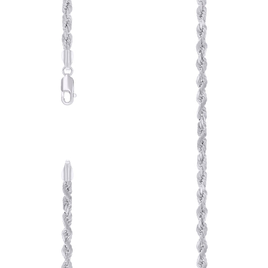 925 Silver Hollow Rope Chain 4mm