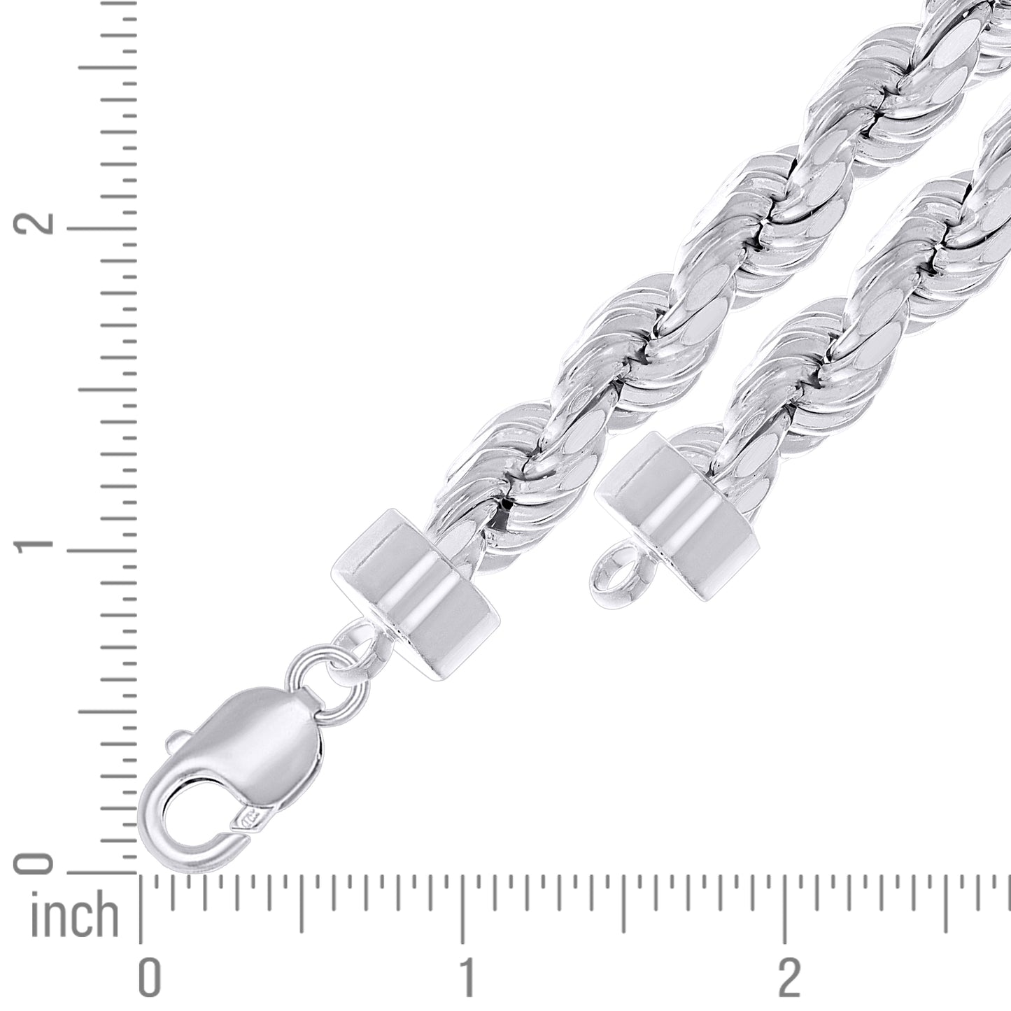 925 Silver Hollow Rope Chain 10mm