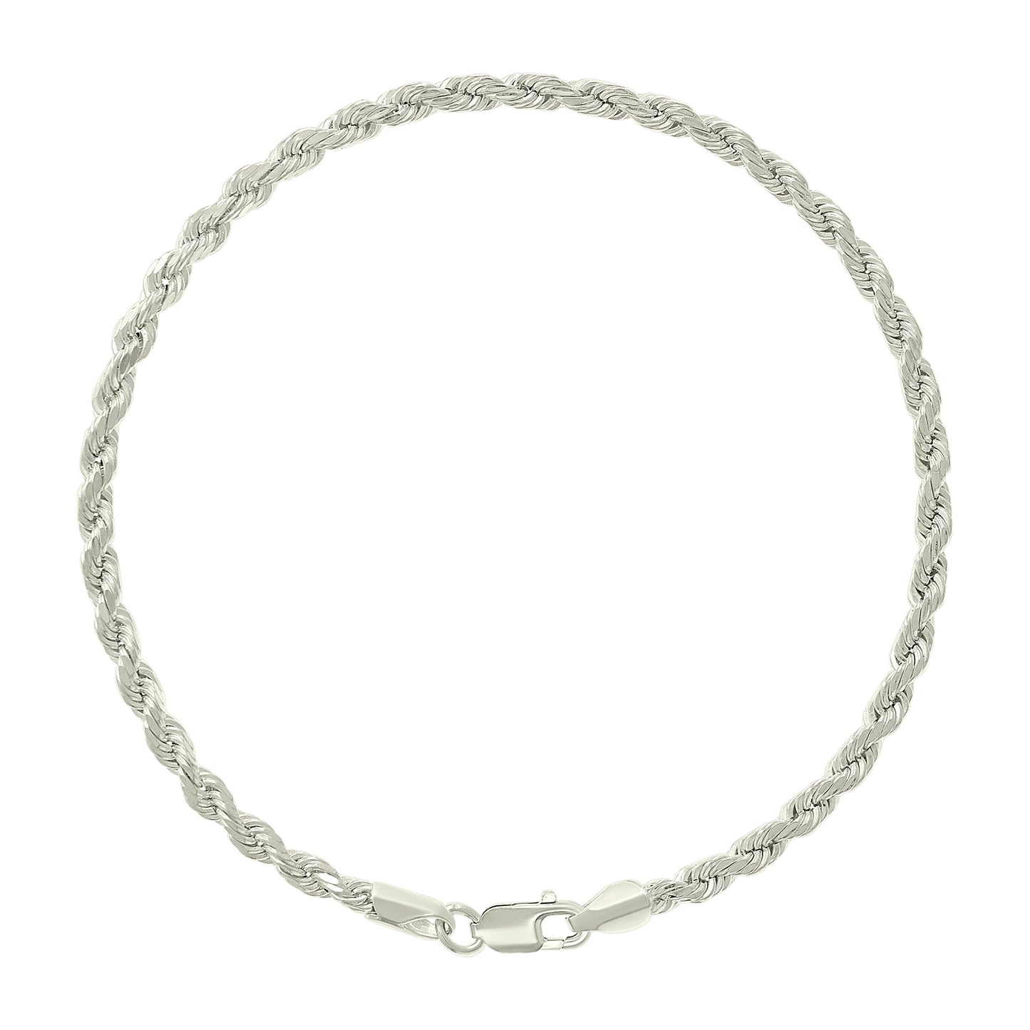 925 Silver Hollow Rope Chain 3mm