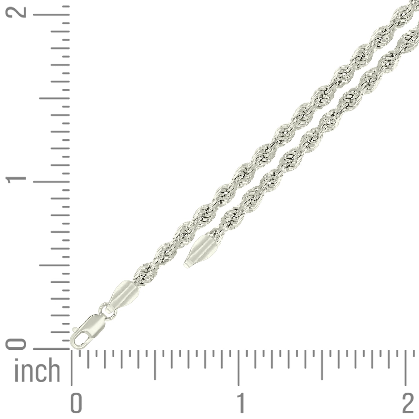 925 Silver Hollow Rope Chain 3mm