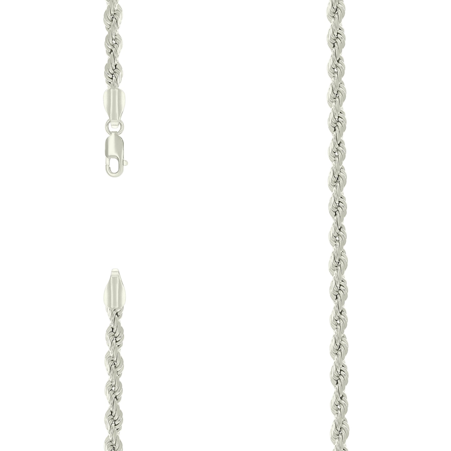 925 Silver Hollow Rope Chain 3mm