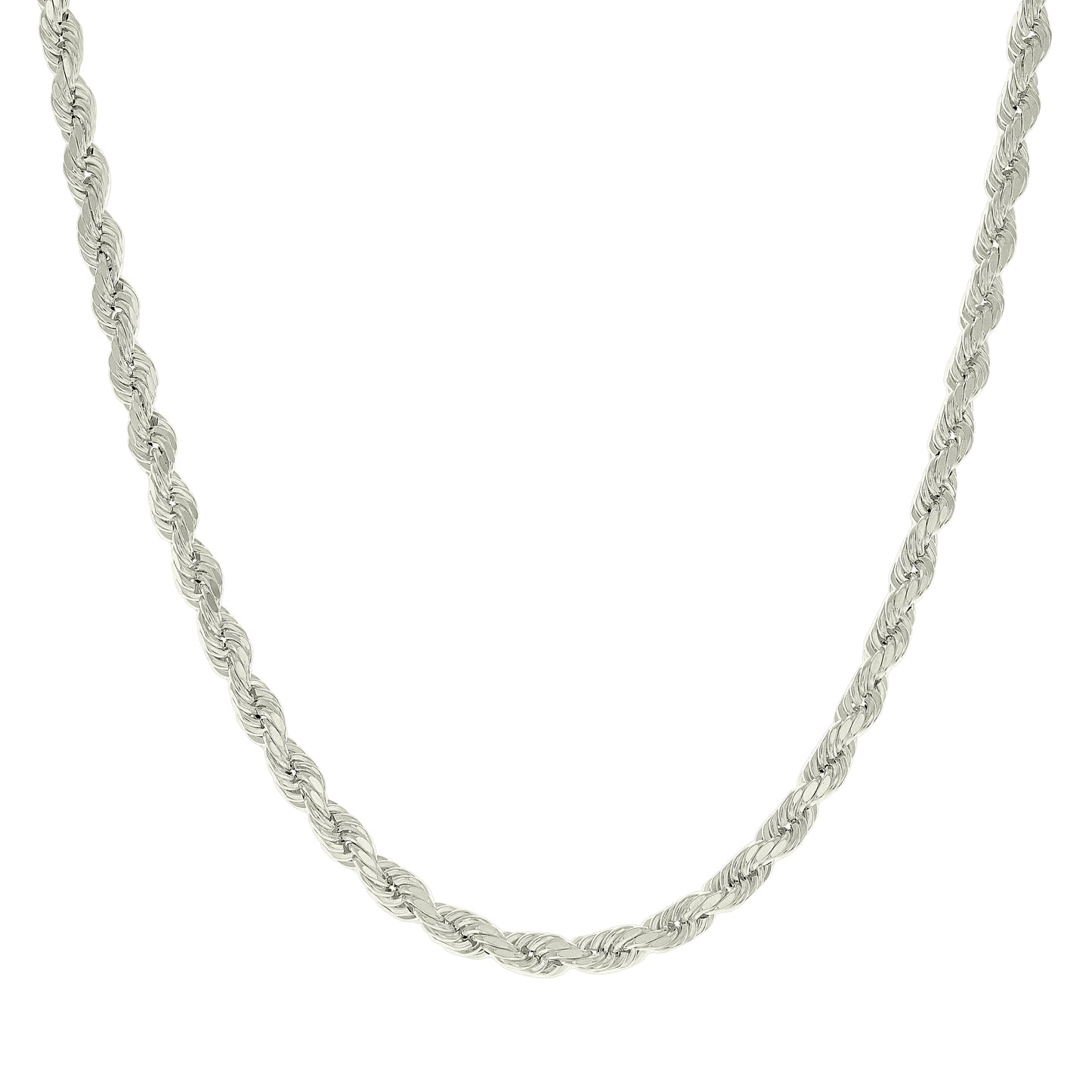 925 Silver Hollow Rope Chain 4mm