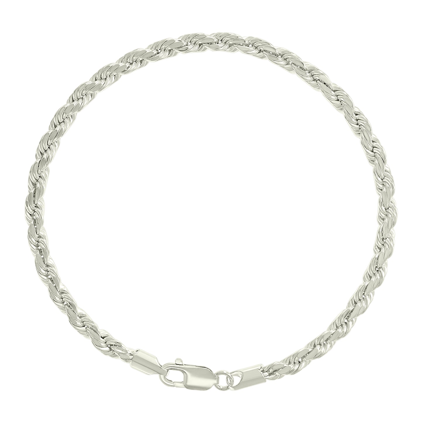 925 Silver Hollow Rope Chain 4mm