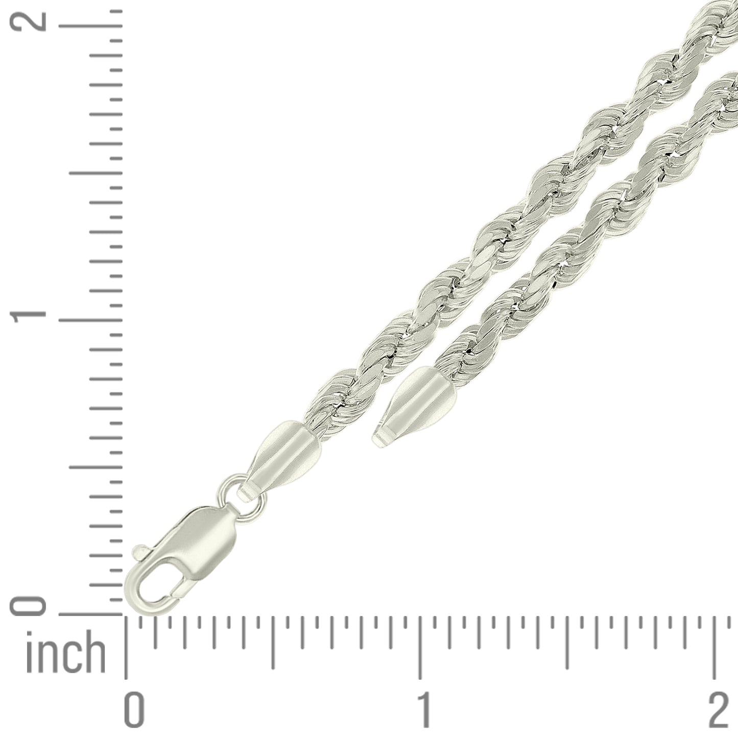 925 Silver Hollow Rope Chain 4mm