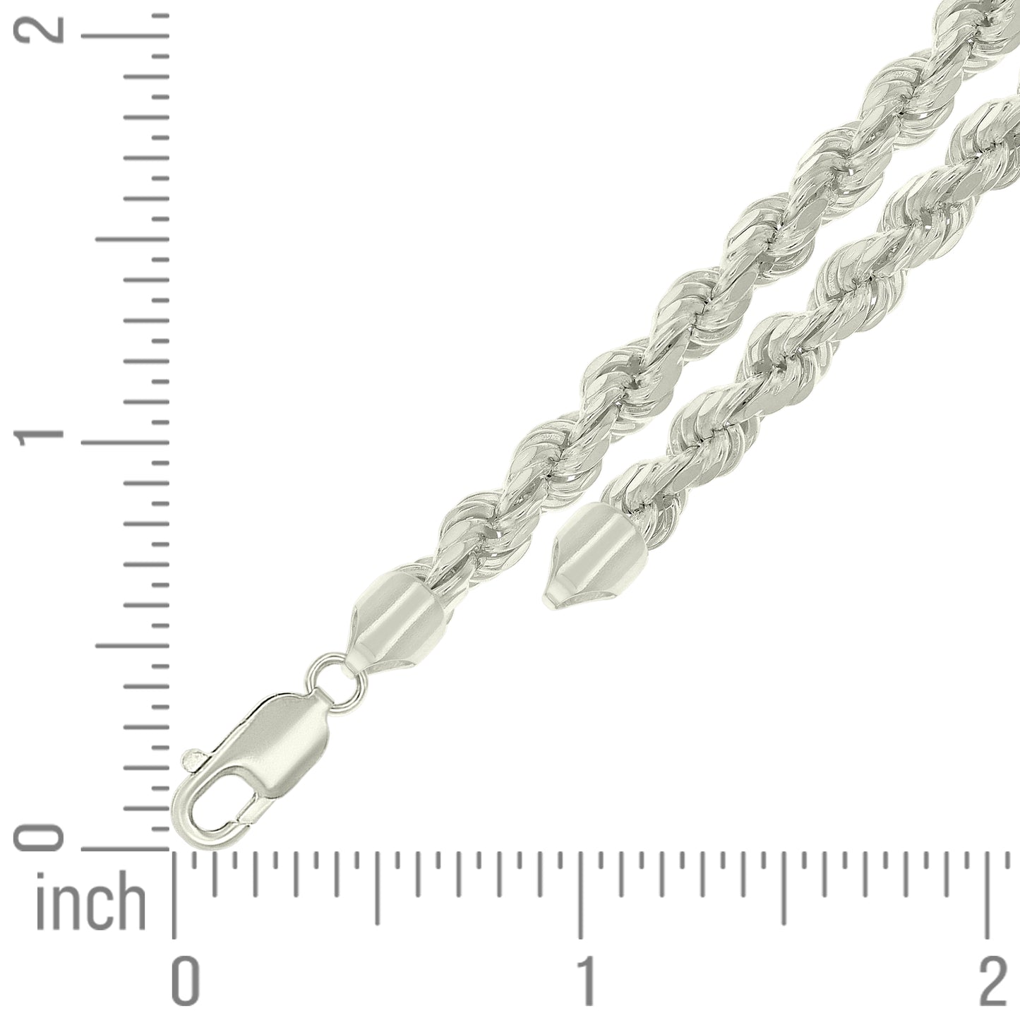 925 Silver Hollow Rope Chain 5.3mm