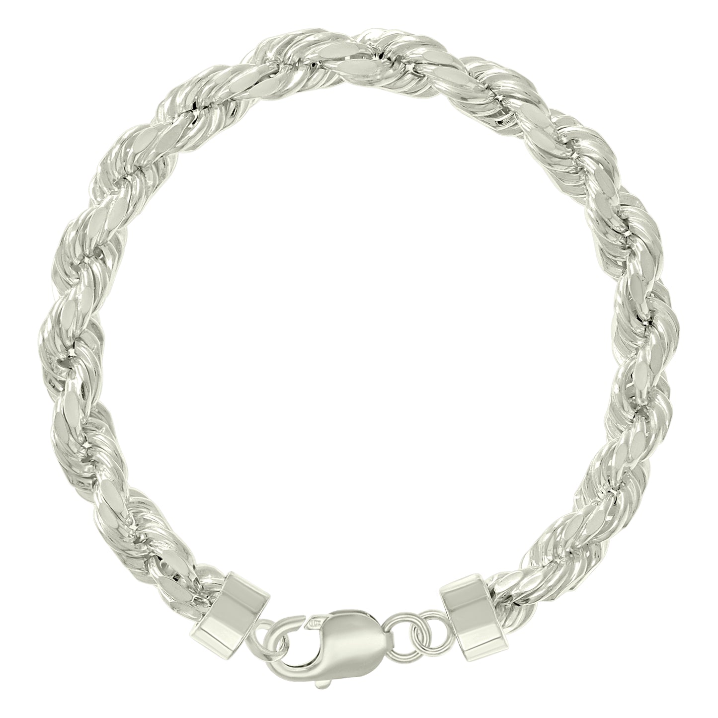 925 Silver Hollow Rope Chain 7.5mm