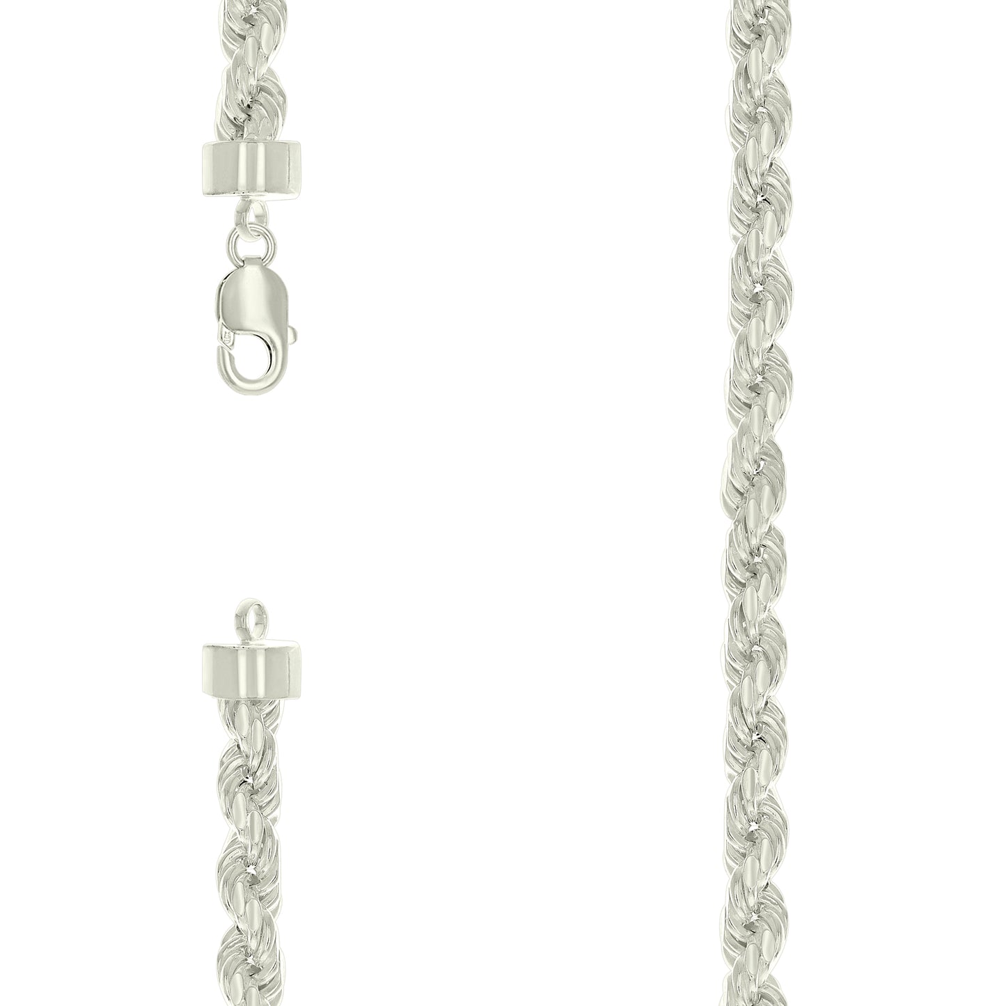 925 Silver Hollow Rope Chain 7.5mm