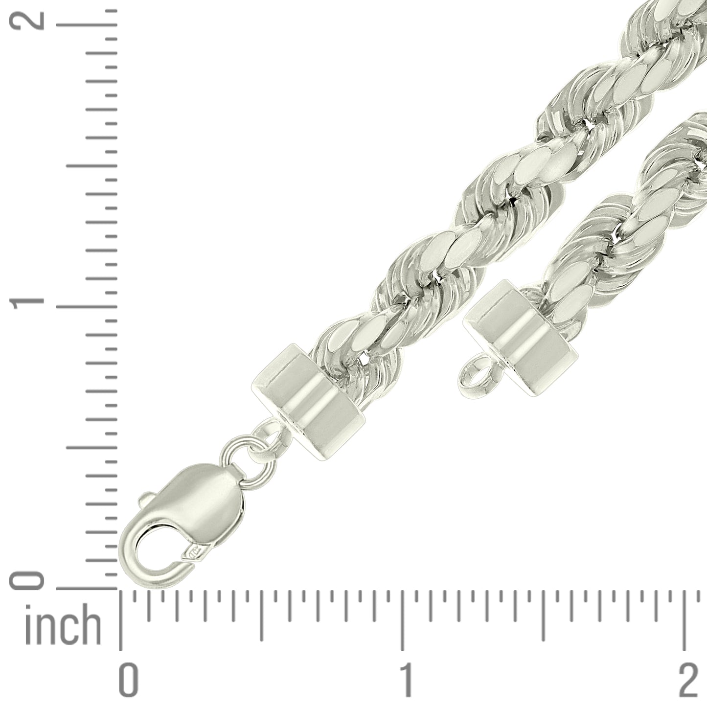 925 Silver Hollow Rope Chain 8.2mm