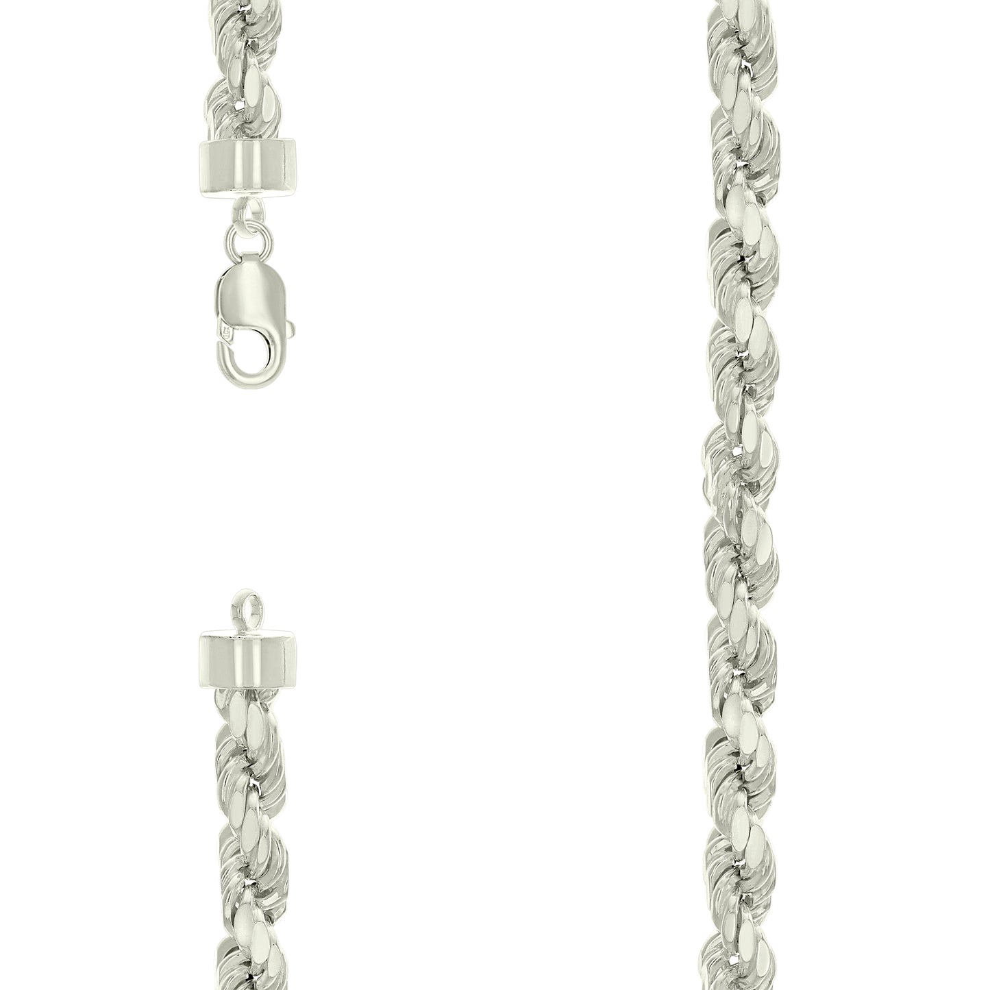 925 Silver Hollow Rope Chain 8.2mm