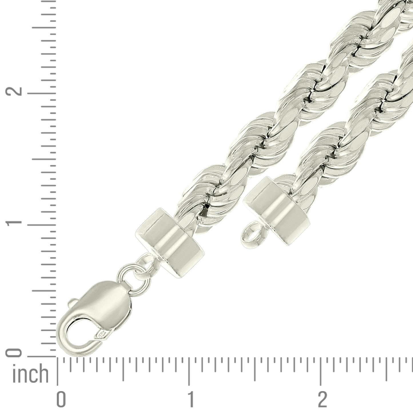 925 Silver Hollow Rope Chain 10mm