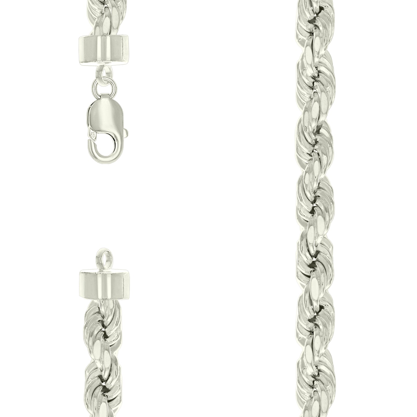 925 Silver Hollow Rope Chain 11mm