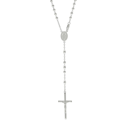 925 Sterling Silver Rosary 4mm