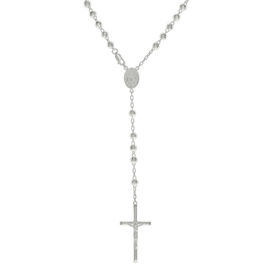 925 Sterling Silver Rosary 5mm