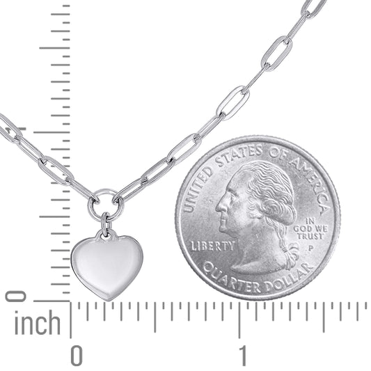 925 Sterling Silver Heart Necklace