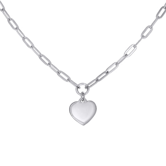 925 Sterling Silver Heart Necklace