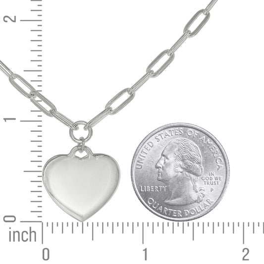 925 Sterling Silver Heart Necklace