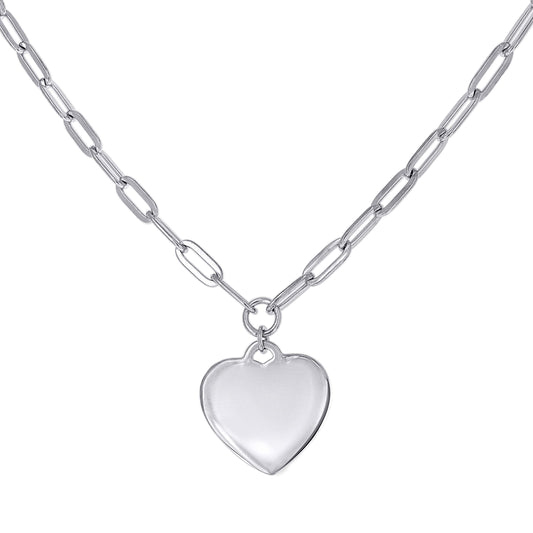 925 Sterling Silver Heart Necklace