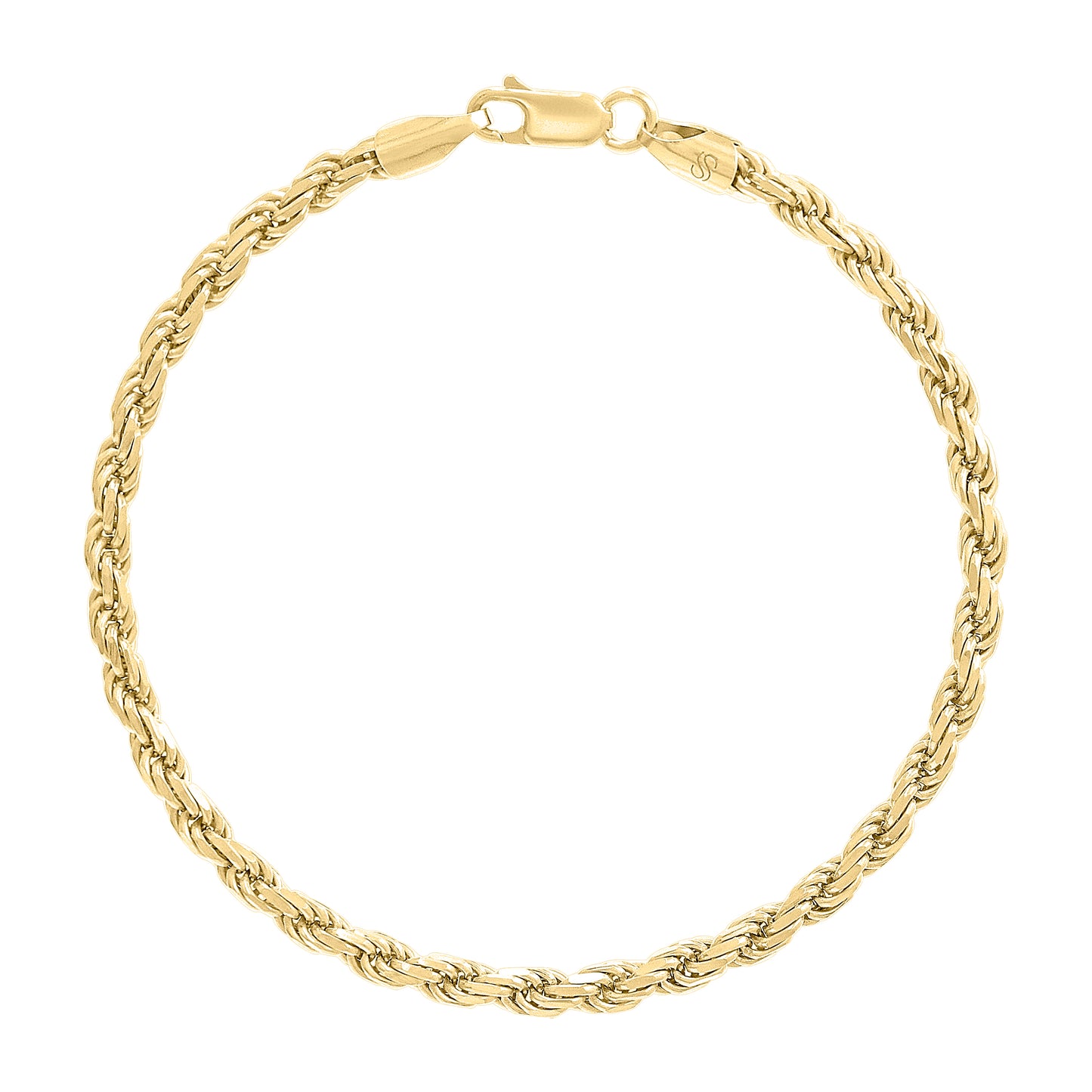 925 Silver Hollow Rope Chain 4mm