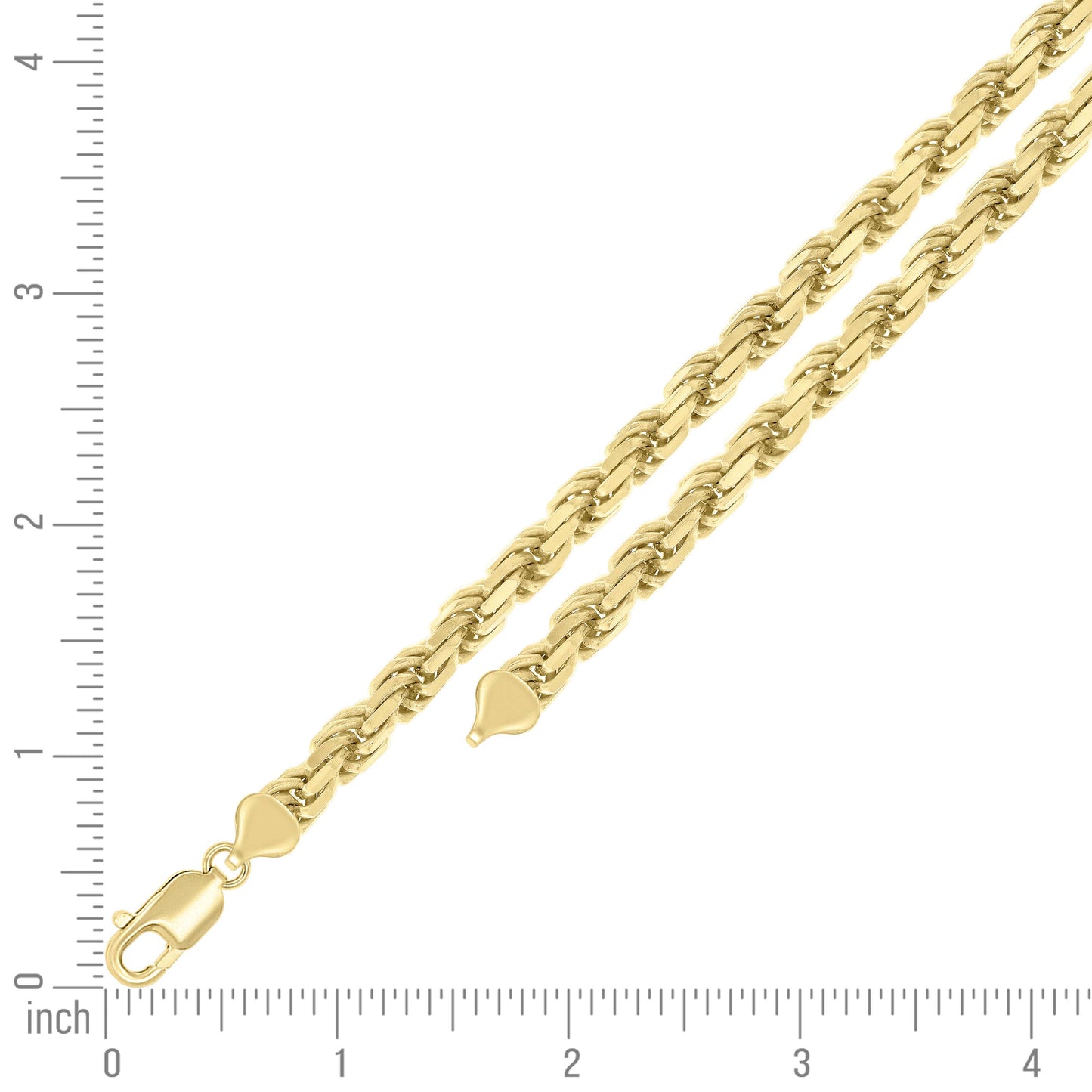 925 Silver Hollow Rope Chain 7.5mm