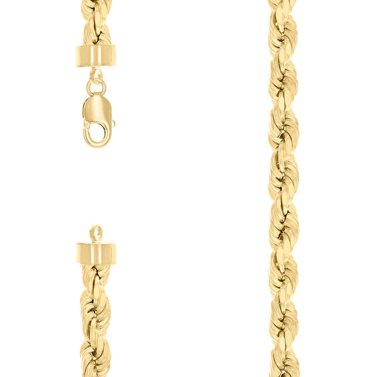 925 Silver Hollow Rope Chain 10mm